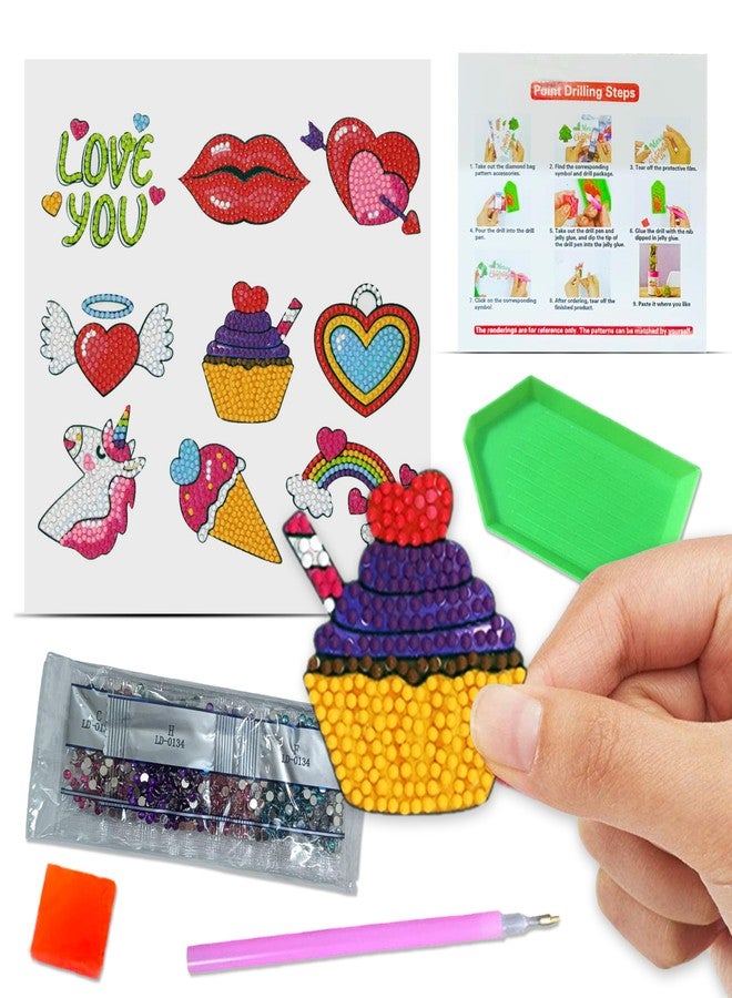 LitVibes DIY Diamond Painting 5D Stickers,Mosaic Diamond Stickers Art and Craft kit for Kids & Children - (Cute Designs) - Image 1